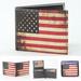 Vegan Leather Wallet [Bifold] Rugged American Flag