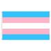 3'x5' Trans Pride FLAG *Blue/Pink/White