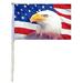 12''x18'' Stick FLAG [American FLAG with Eagle Head]