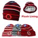 .Knitted Plush-Lined Varsity Cuffed HAT [Seal] OHIO