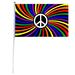 12''x18'' Stick FLAG [Rainbow Peace Swirl]