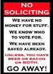 16''x12'' Metal Sign- No Soliciting/Go Away!