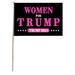 * . 12''X18'' Stick FLAG TRUMP 2024 Women for Trump