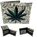 Vegan LEATHER Wallet [Bifold] Lg Marijuana/$100