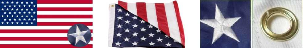 3 X 5 American FLAG Heavy Duty Embroidered Stars