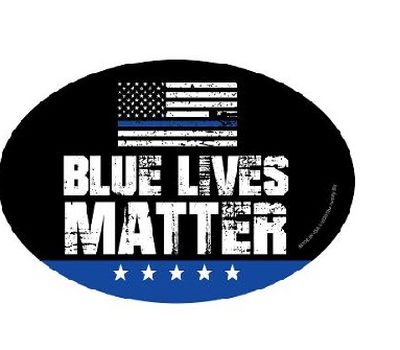 Magnet 4 X 6 Oval  Back the Blue Blue Lives Matter