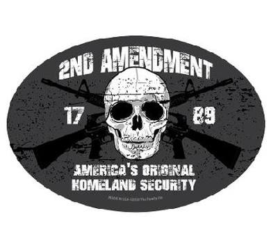 Magnet 4 x 6 Oval  2nd Amendment Homeland Security