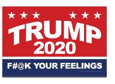 Trump Magnet Rectangle 4 X 6 F*ck Your FeelINgs Blue