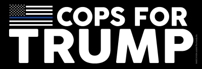 Bumper STICKER Cops for Trump