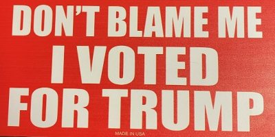 Trump Magnet 4 X 6 Don't Blame Me I Voted For Trump Red