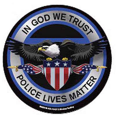 Magnet Round In God We Trust POLICE Lives Matter