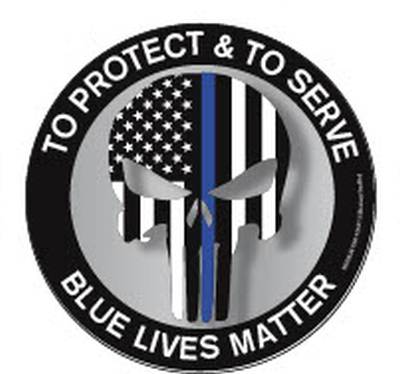 Magnet  Round To Protect & Serve Blue Lives Matter