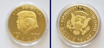 Trump Coin GOLD Plate Collectible I'll Be Back 2024