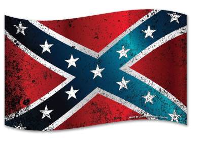 Bumper Sticker Die Cut Confederate FLAG