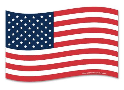 Bumper Sticker Die Cut American FLAG
