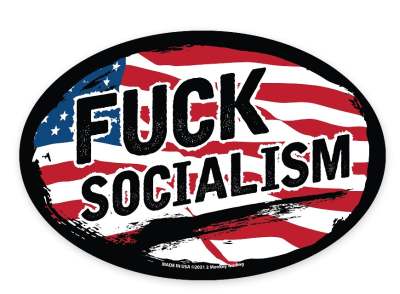 Magnet Oval Fuck Socialism