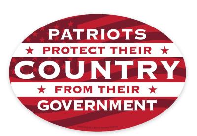 Magnet Oval Patriots Protect Their Country