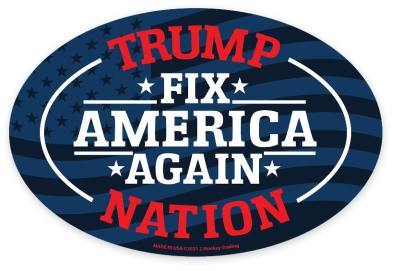 Magnet Oval Trump Nation Fix America