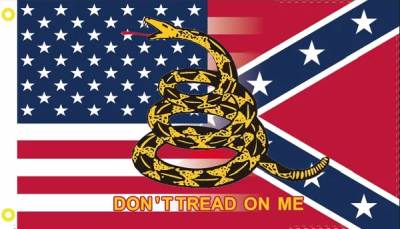 3 X 5 American Confederate Battle Gadsden FLAG