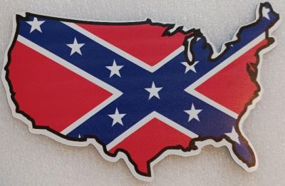 Magnet - Die Cut Confederate Rebel FLAG