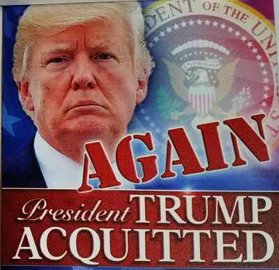 Trump Magnet 5 X 5 President Trump Acquitted AgaIN