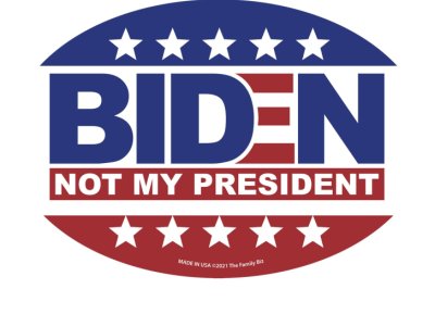 Magnet 4 x 6 Oval  Biden Not My President