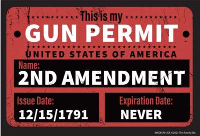 Magnet 4 x 6  2nd Amendment Gun Permit