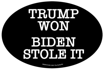 Trump Magnet  4 X 6 Oval Trump Won Biden Stole It