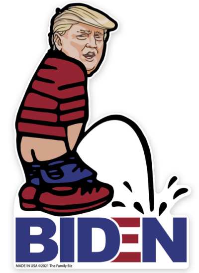 Trump Magnet 4 X 6 Die Cut Piss on Biden #2