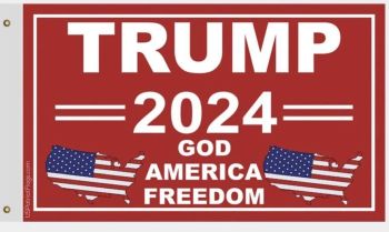 3 X 5 Trump FLAG - 2024 God America Freedom