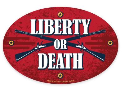 Bumper Sticker - Oval Liberty or Death