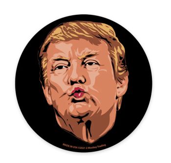 Magnet - Round - Trump Kissy Face