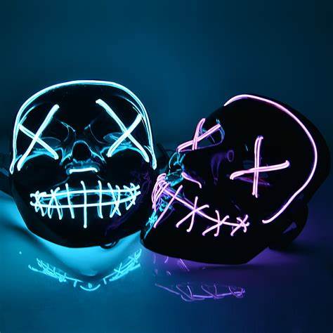 Light Up Purge Mask - Assorted Colored LED