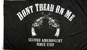 3 X 5 FLAG Black Dont Tread On Me 2nd Amendment