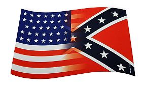 Magnet Flag American - Confederate