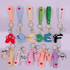 PVC Keychain 3'' Alphabet  Mix BACKPACK Charm