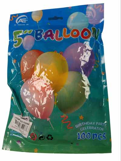 5'' Latex Party BALLOON Assorted 100PCS