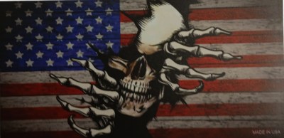 Magnet  - USA FLAG With Skull