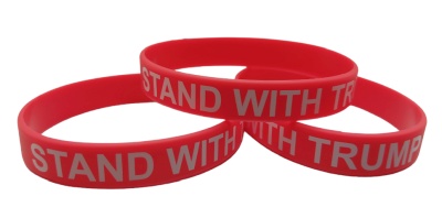 Silicone BRACELET Red Stand With Trump