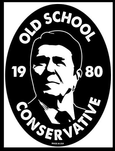 Magnet - Oval Old School Conservative