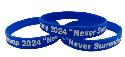 Silicone BRACELET Trump 2024 ''Never Surrender''