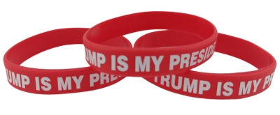 Silicone BRACELET Trump Is My President Red
