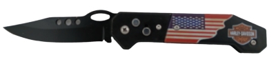 Collectible KNIFE - Switchblade 4'' American Flag - Harley