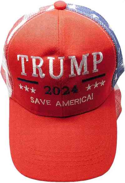 Trump Hat 2024 Save America Mesh FLAG