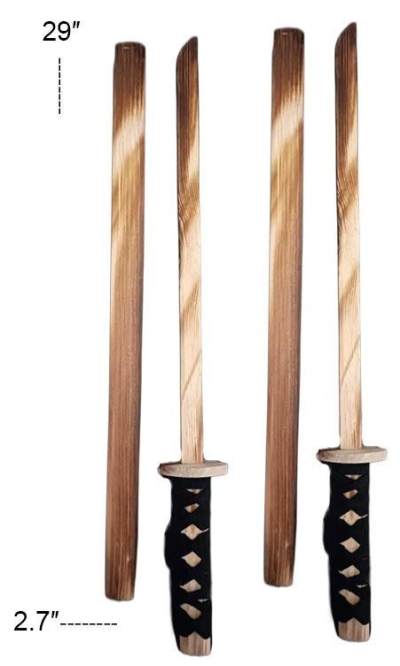 Wood SWORD with Wood Sheath 29'' Case