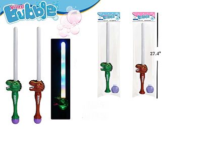 Bubble Wand - Light & Sound Dino Bubble Stick 28''