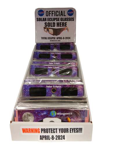 SOLAR Eclipse Safety Glasses with Display (100 Count)