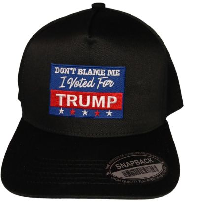 HAT - Don't Blame Me I Voted For Trump Black Snapback