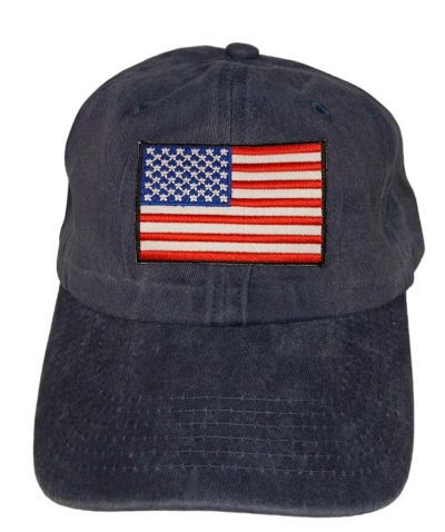 Hat - Denim Look American FLAG Blue