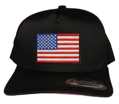 Hat - American FLAG Black Snapback
